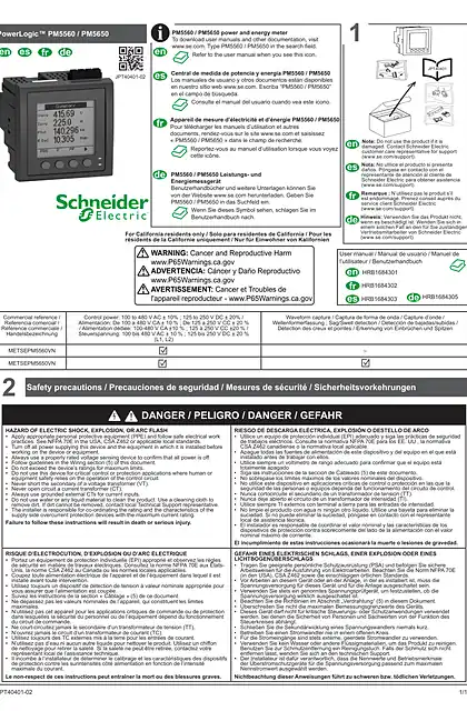 schneider施耐德PowerLogic PM5560 _ PM5650 说明书